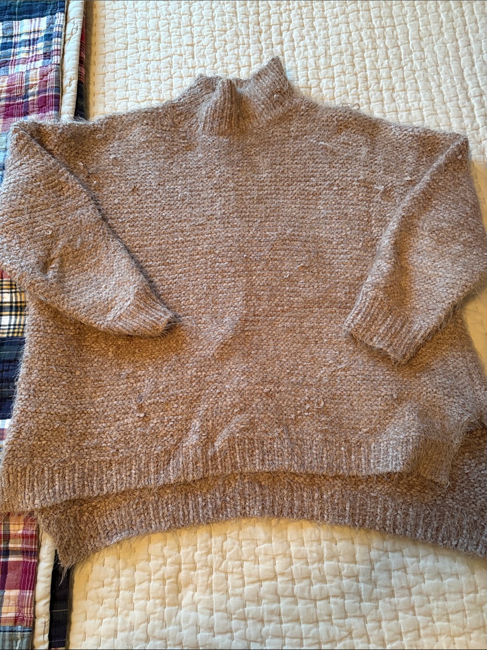 Altar'd State Chunky Taupe Turtleneck Sweater